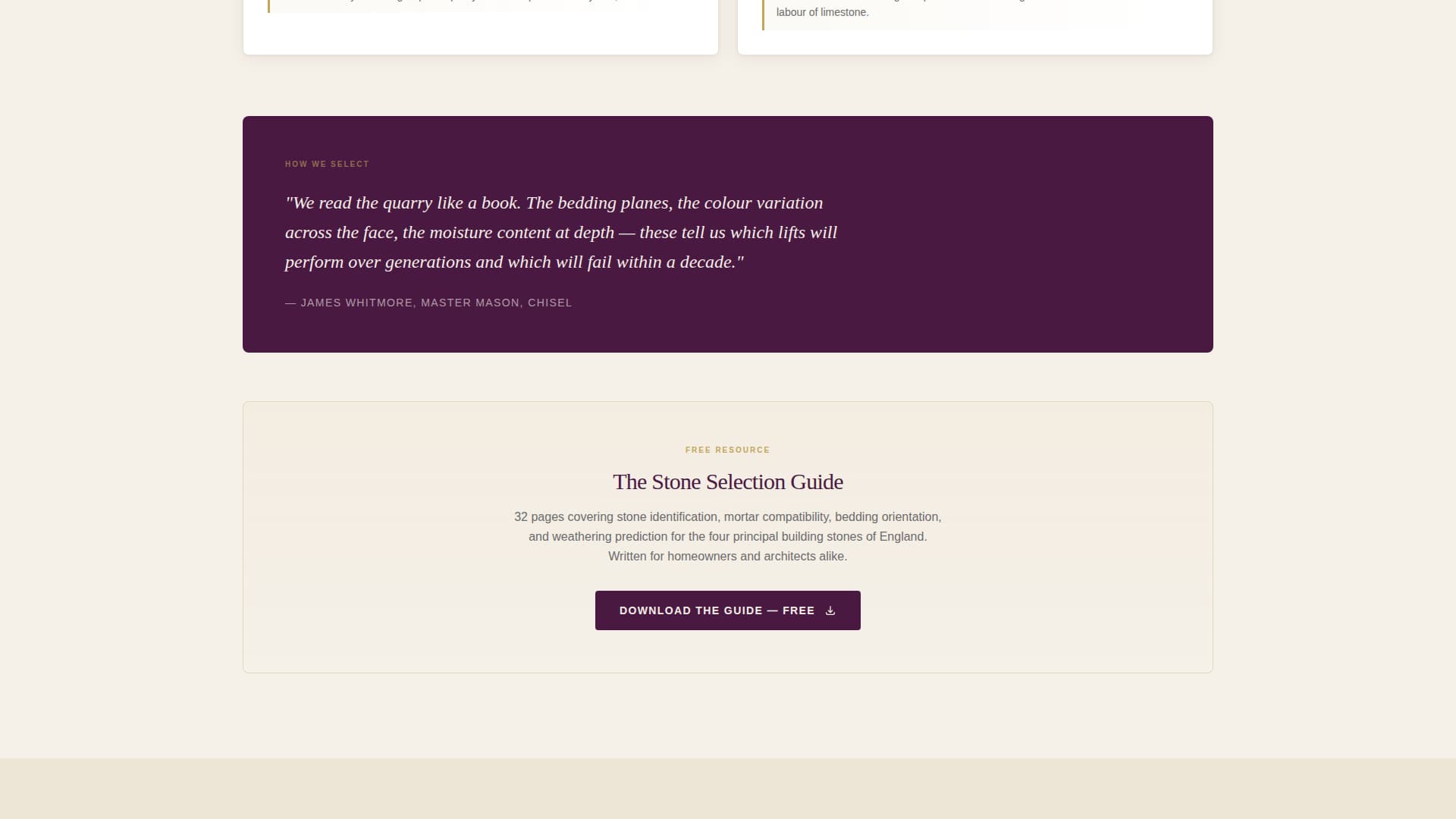 Chisel - Authoritative Stonemason Landing Page Template