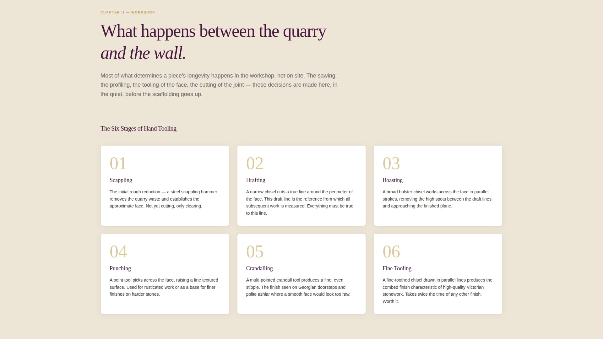 Chisel - Authoritative Stonemason Landing Page Template