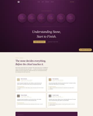 Chisel - Authoritative Stonemason Landing Page Template