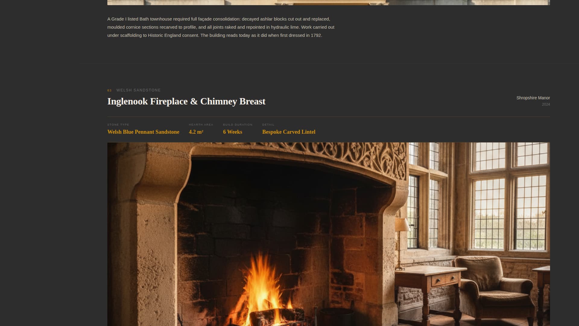 Stonemason Business Booking Website Template