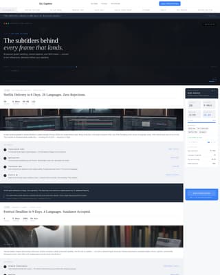 Caption - Precise Subtitling Landing Page Template