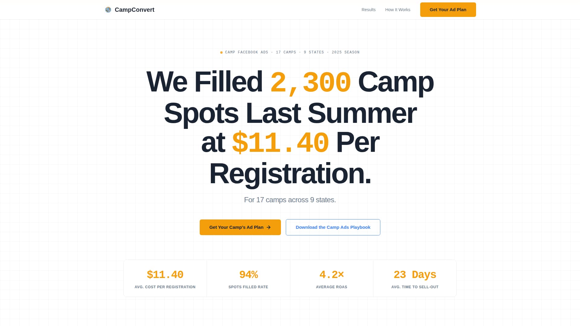 Enrollify - Resultsdriven Campmarketing Landing Page Template
