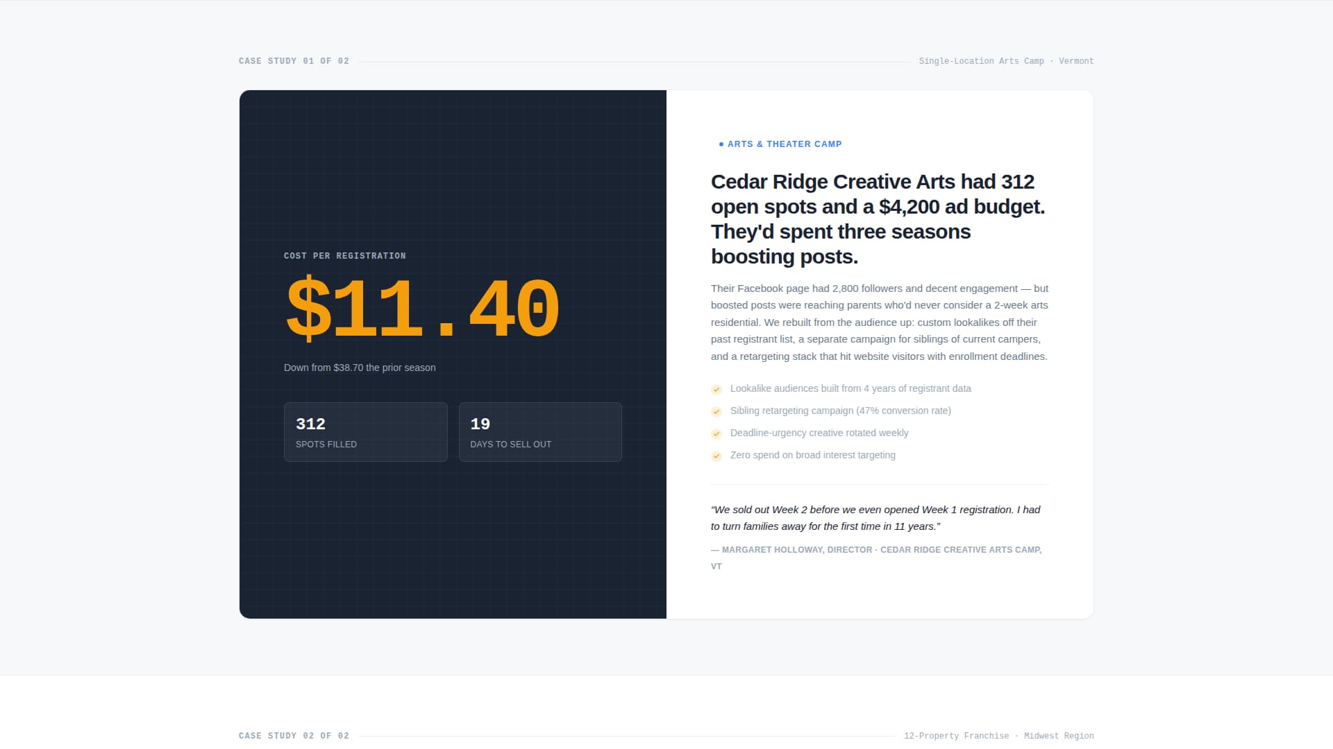 Enrollify - Resultsdriven Campmarketing Landing Page Template