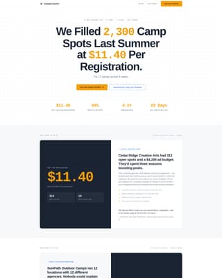 Enrollify - Resultsdriven Campmarketing Landing Page Template