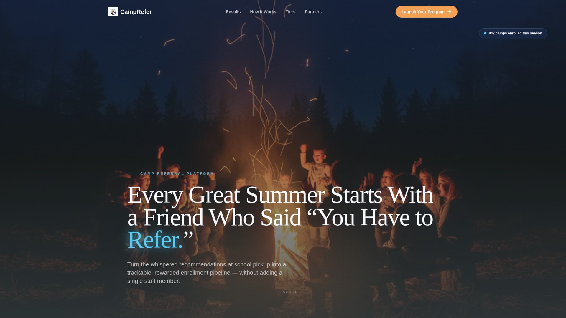 Camprefer - Powerful Enrollment Landing Page Template