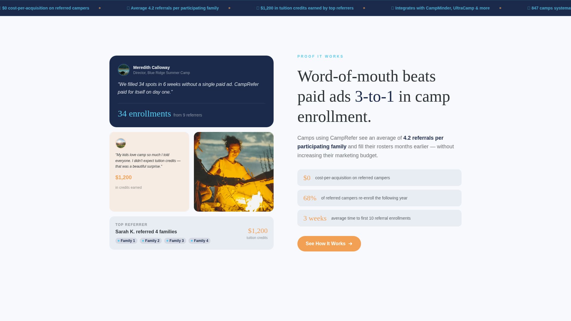Camprefer - Powerful Enrollment Landing Page Template