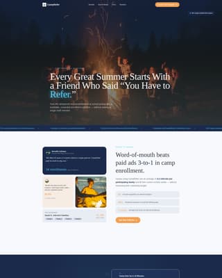 Camprefer - Powerful Enrollment Landing Page Template