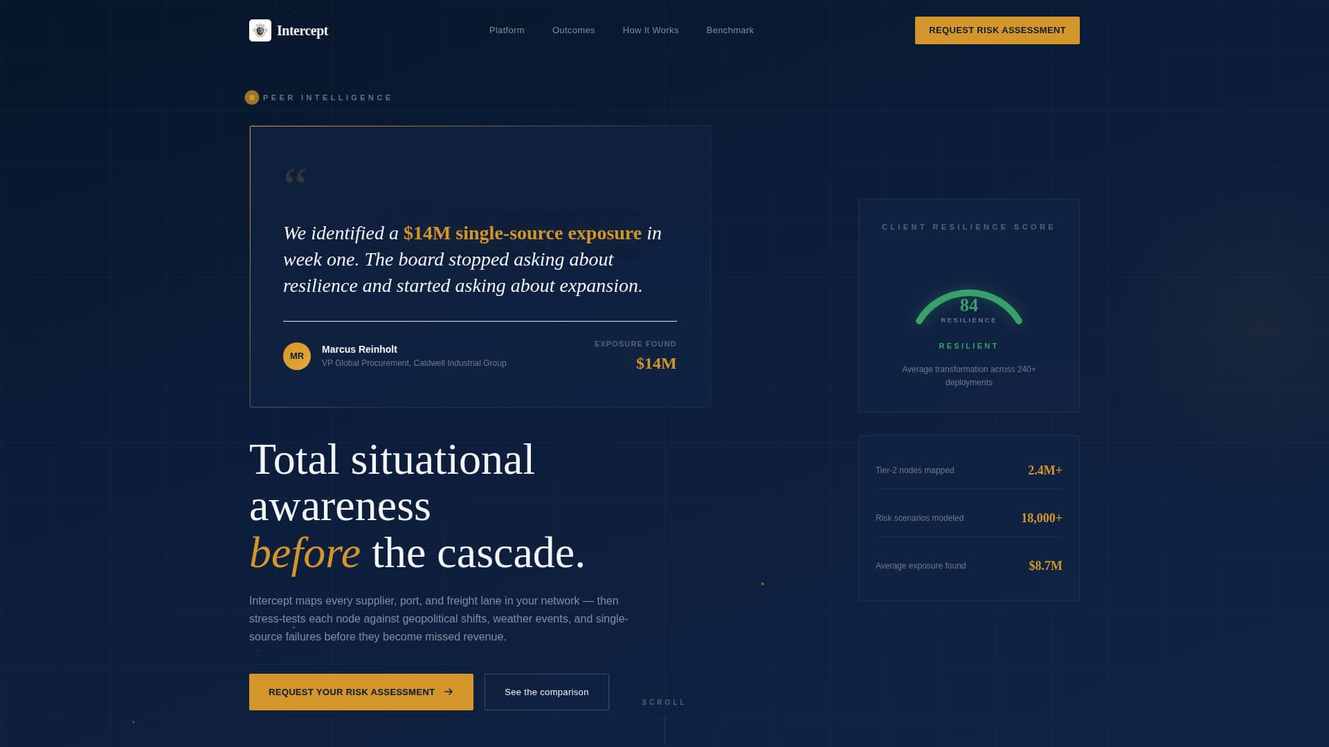 Intercept - Authoritative Supplychain Landing Page Template