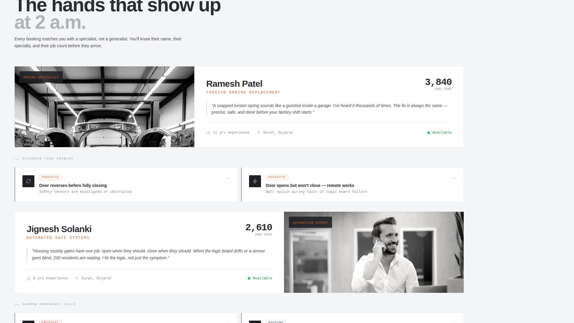 Hoist - Precision Garagedoor Landing Page Template