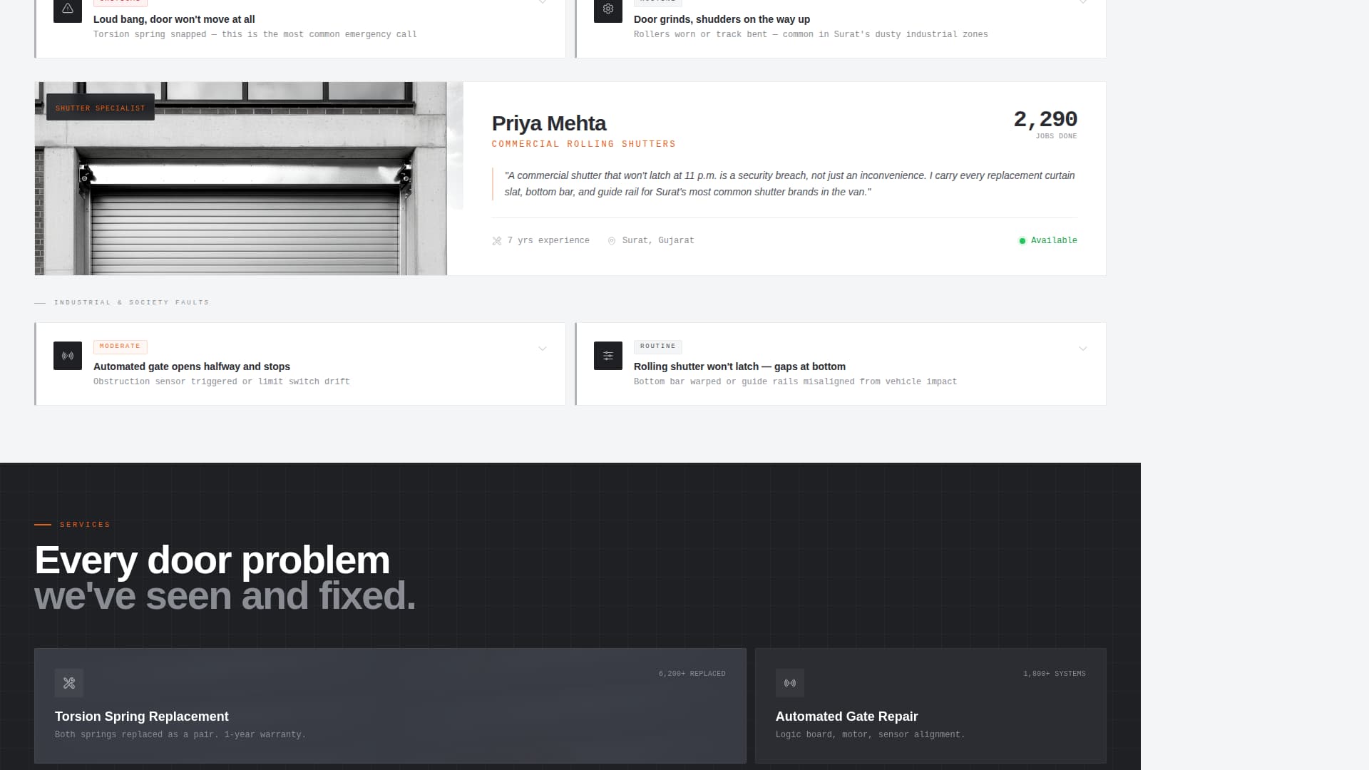 Hoist - Precision Garagedoor Landing Page Template