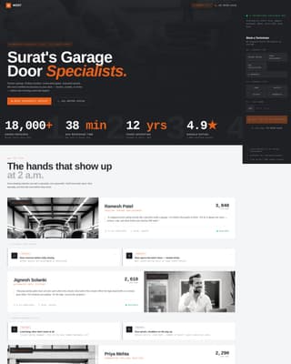 Hoist - Precision Garagedoor Landing Page Template