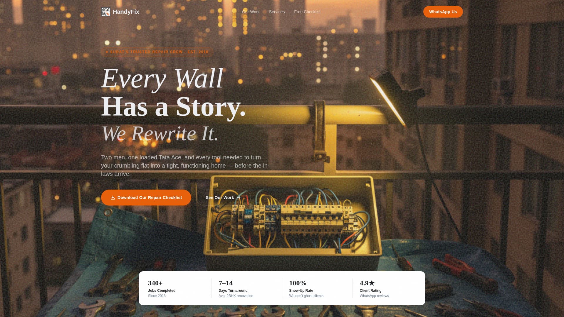 Mistri - Trusted Handyman Landing Page Template