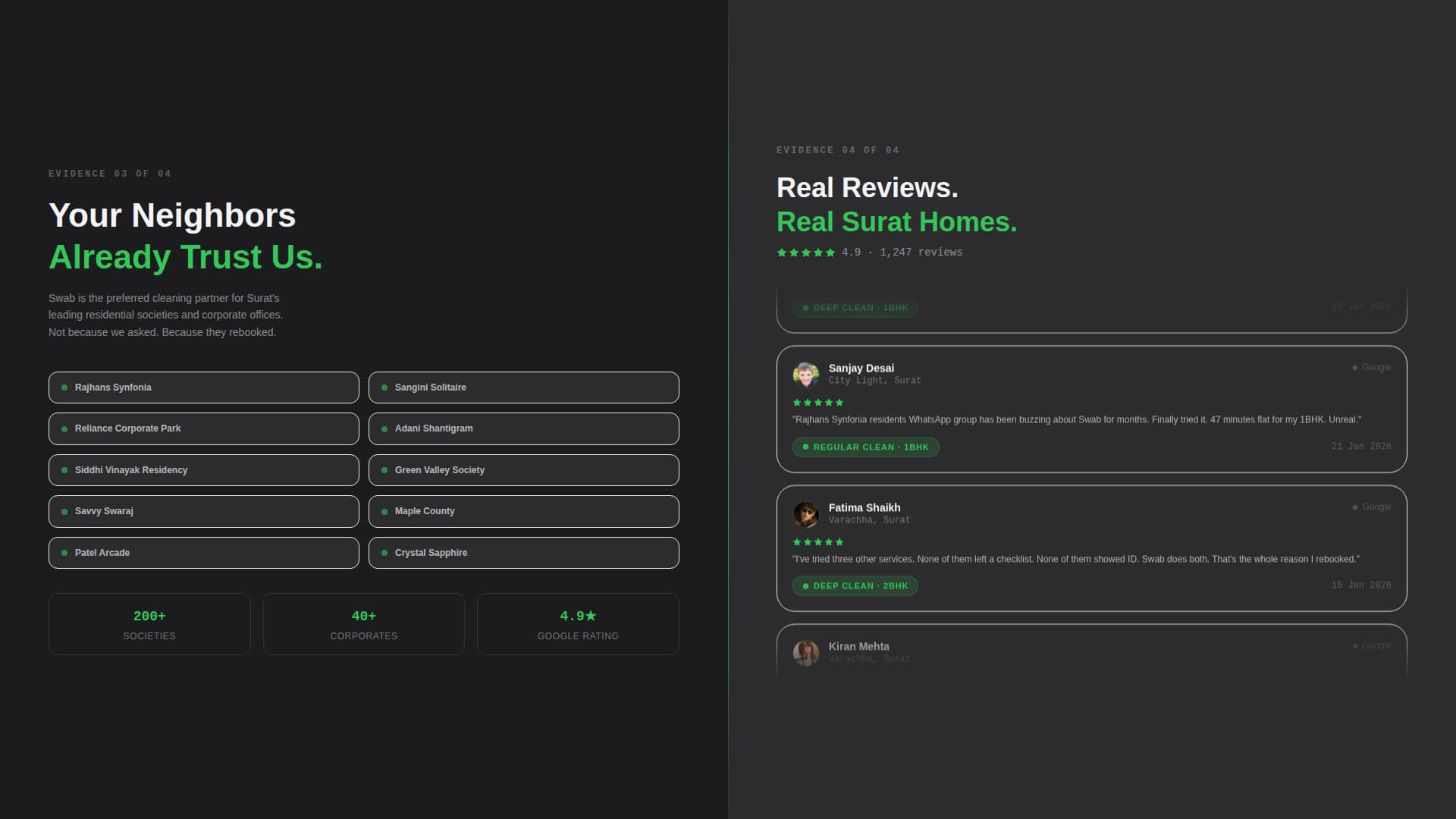 Swab - Verified Cleaning Landing Page Template