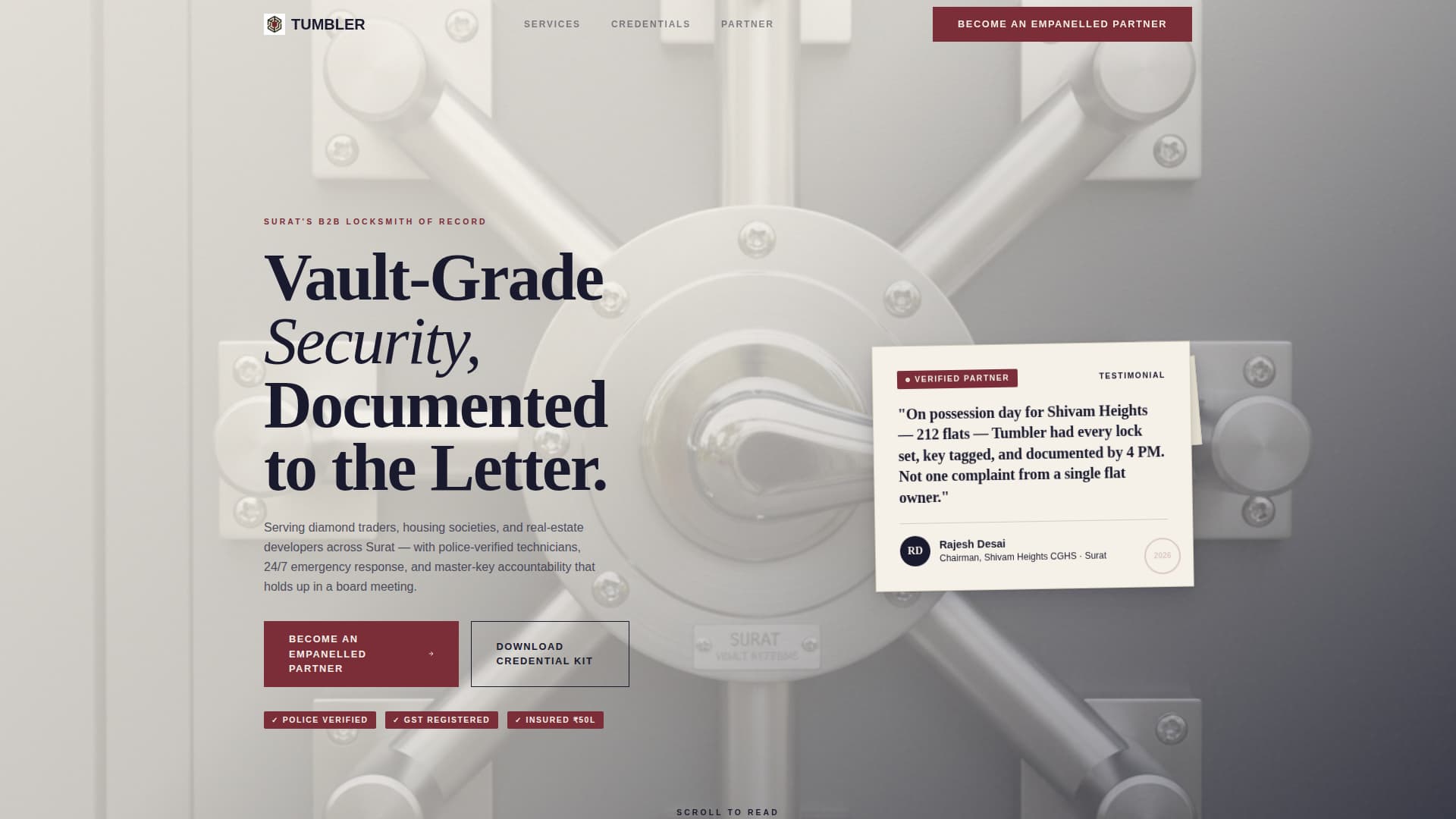 Tumbler - Authoritative Locksmith Landing Page Template