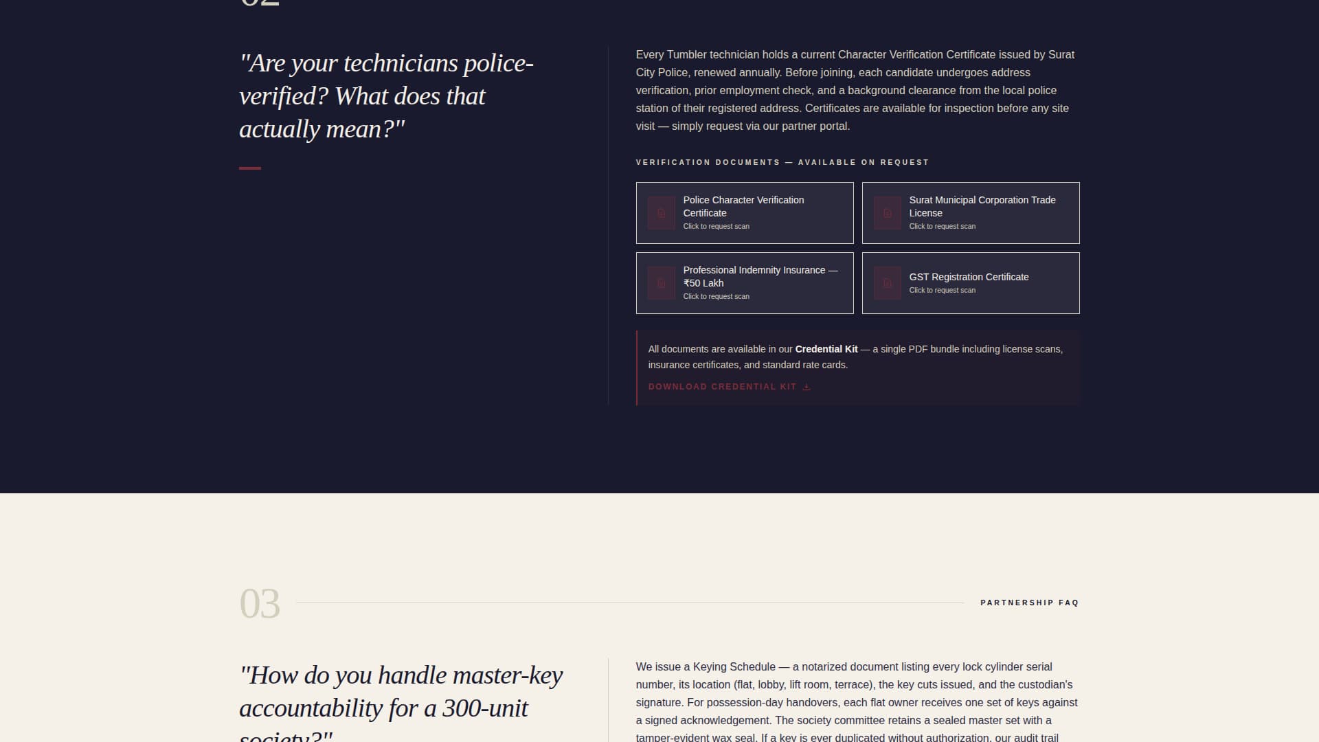 Tumbler - Authoritative Locksmith Landing Page Template