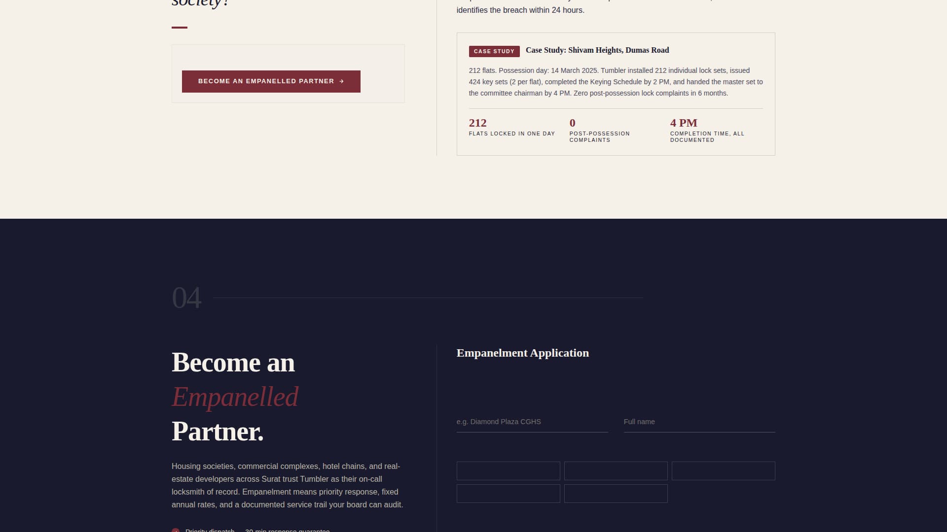 Tumbler - Authoritative Locksmith Landing Page Template