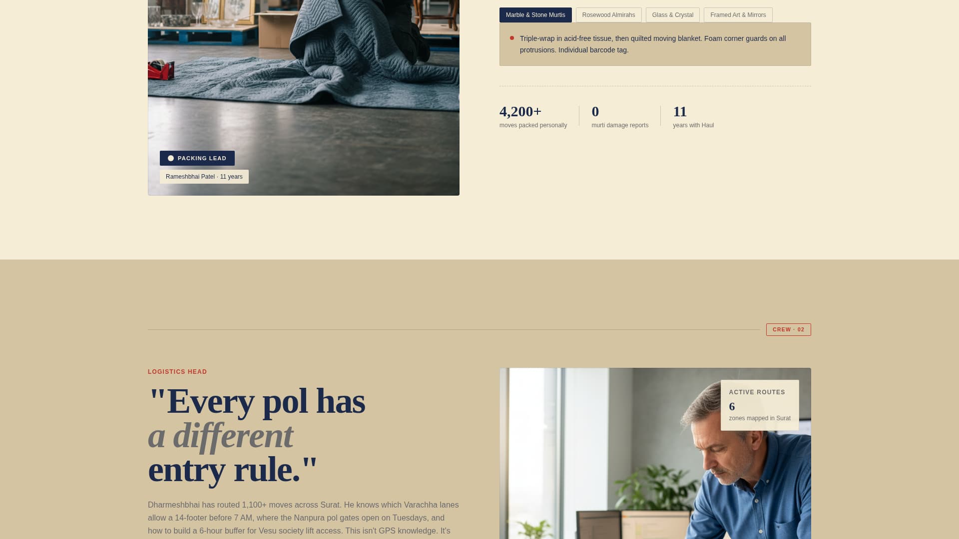 Haul - Reliable Moving Landing Page Template