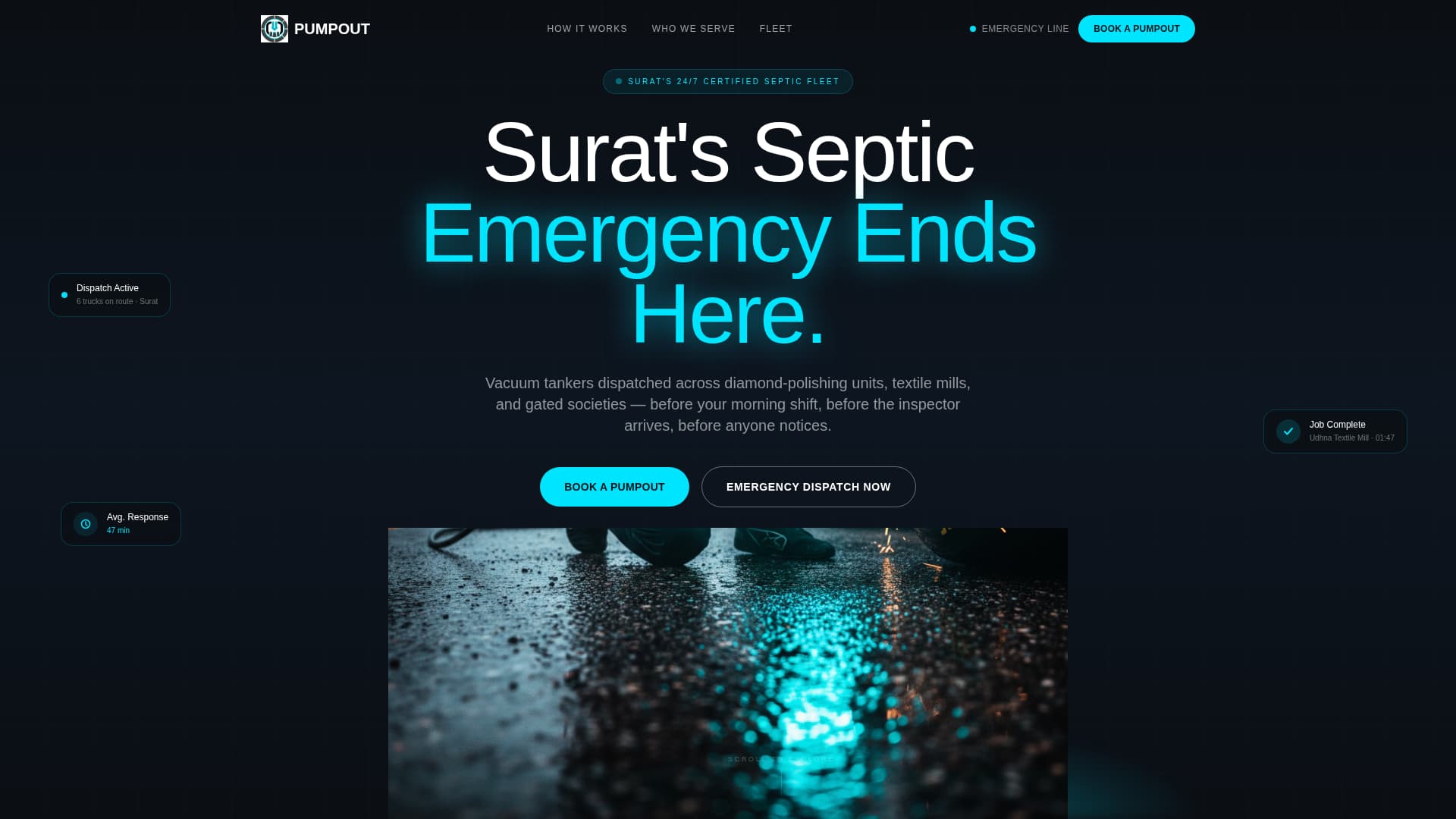 Pumpout - Emergency Septic Landing Page Template