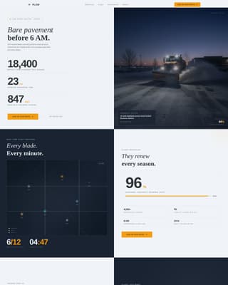Plow - Precision Snowremoval Landing Page Template