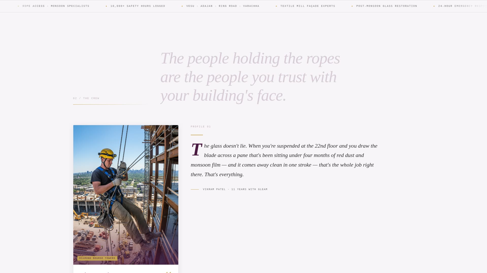 Gleam - Precision Windowcleaning Landing Page Template