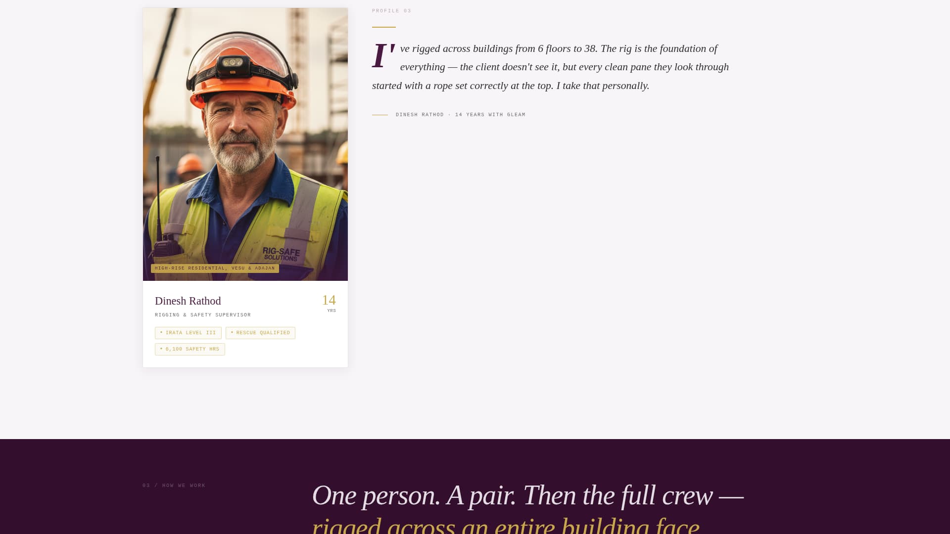Gleam - Precision Windowcleaning Landing Page Template