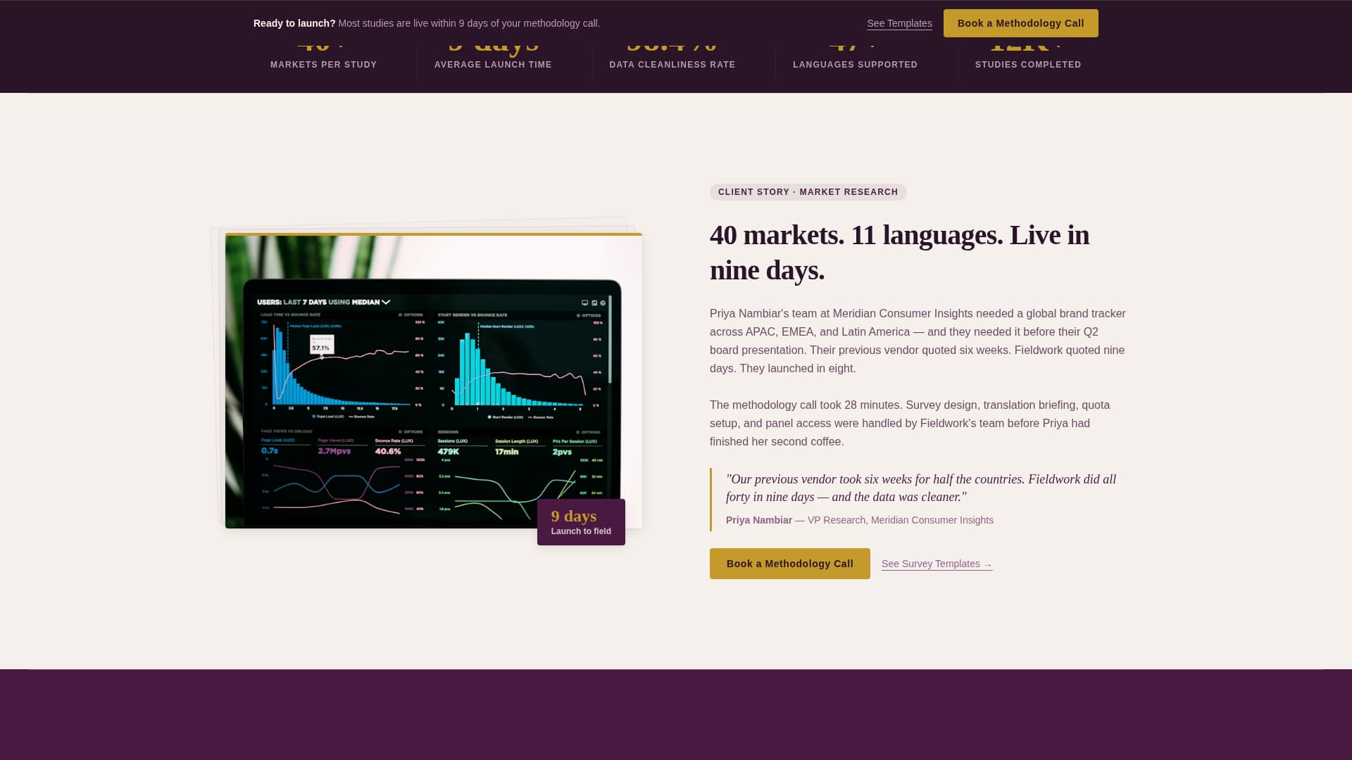 Fieldwork - Decisive Research Landing Page Template