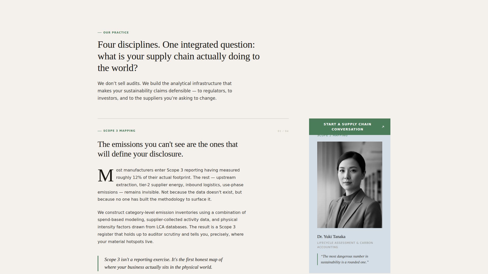 Sustain - Editorial Supplychain Landing Page Template