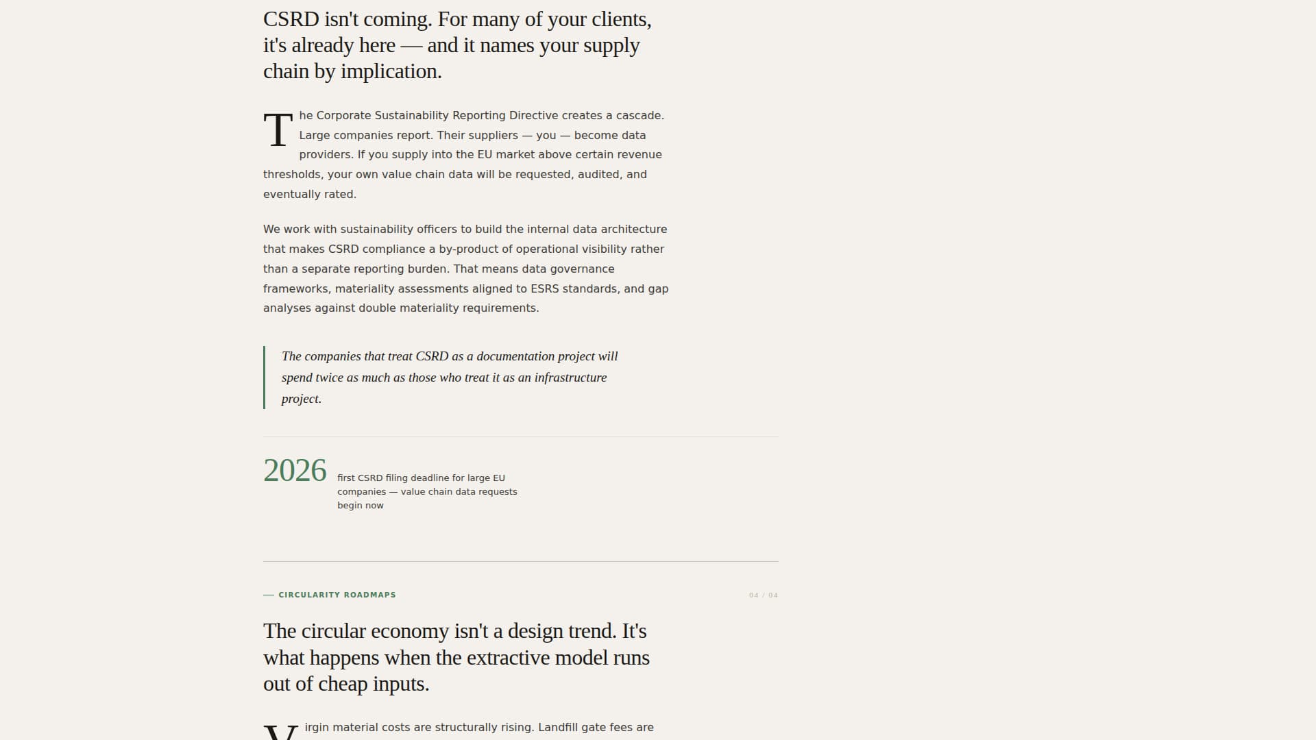 Sustain - Editorial Supplychain Landing Page Template