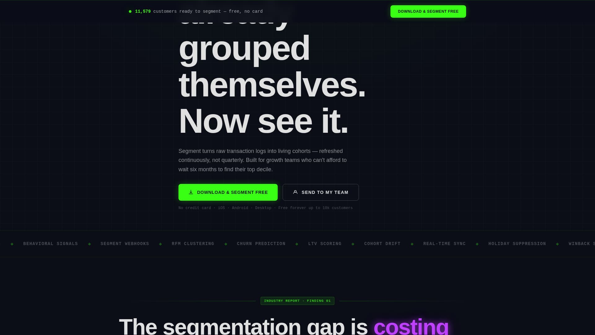 Segment - Powerful Segmentation Landing Page Template