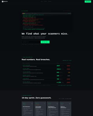 Breach - Precision Cybersecurity Landing Page Template