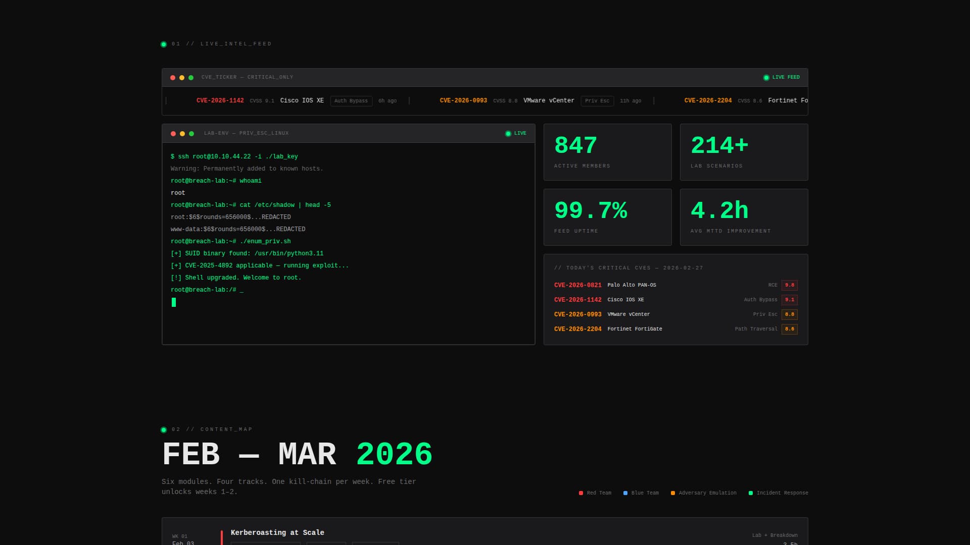 Vault — Threat Protection Landing Page Template