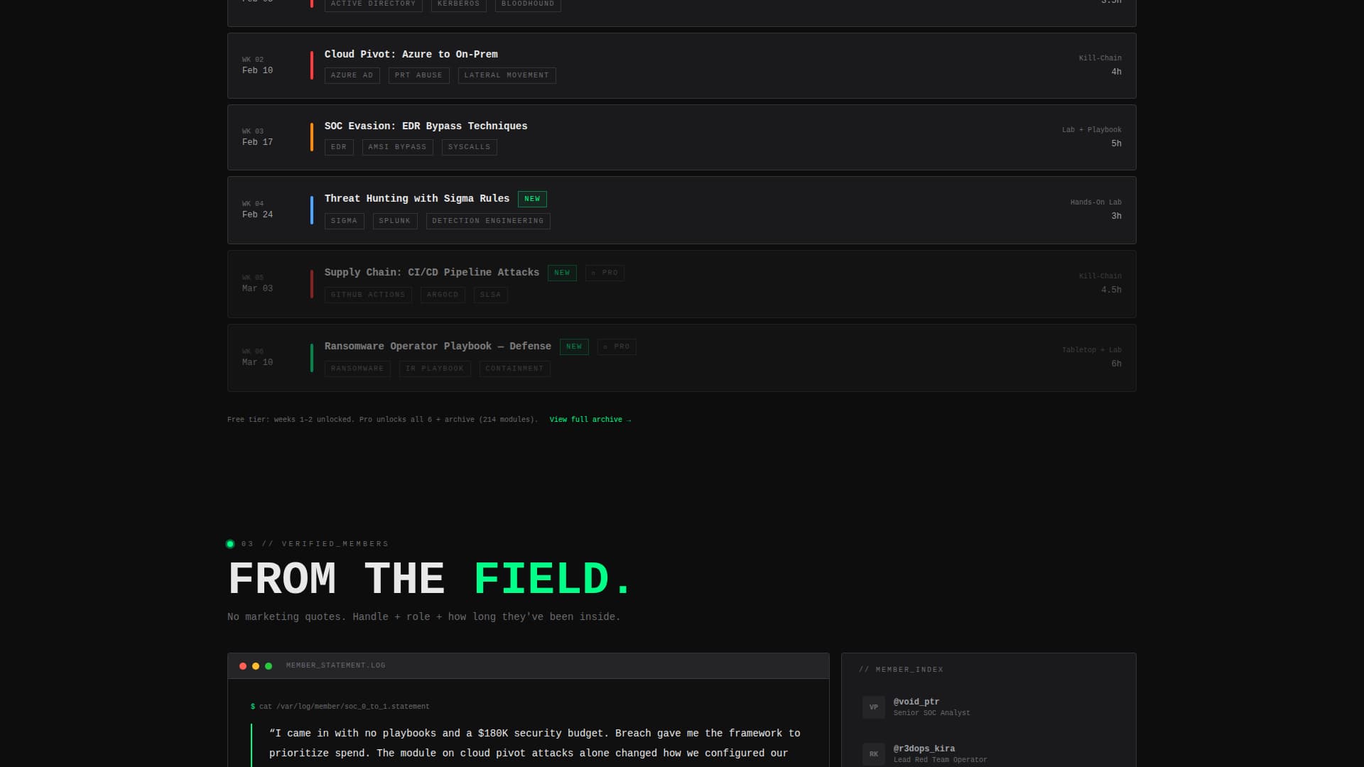 Vault — Threat Protection Landing Page Template