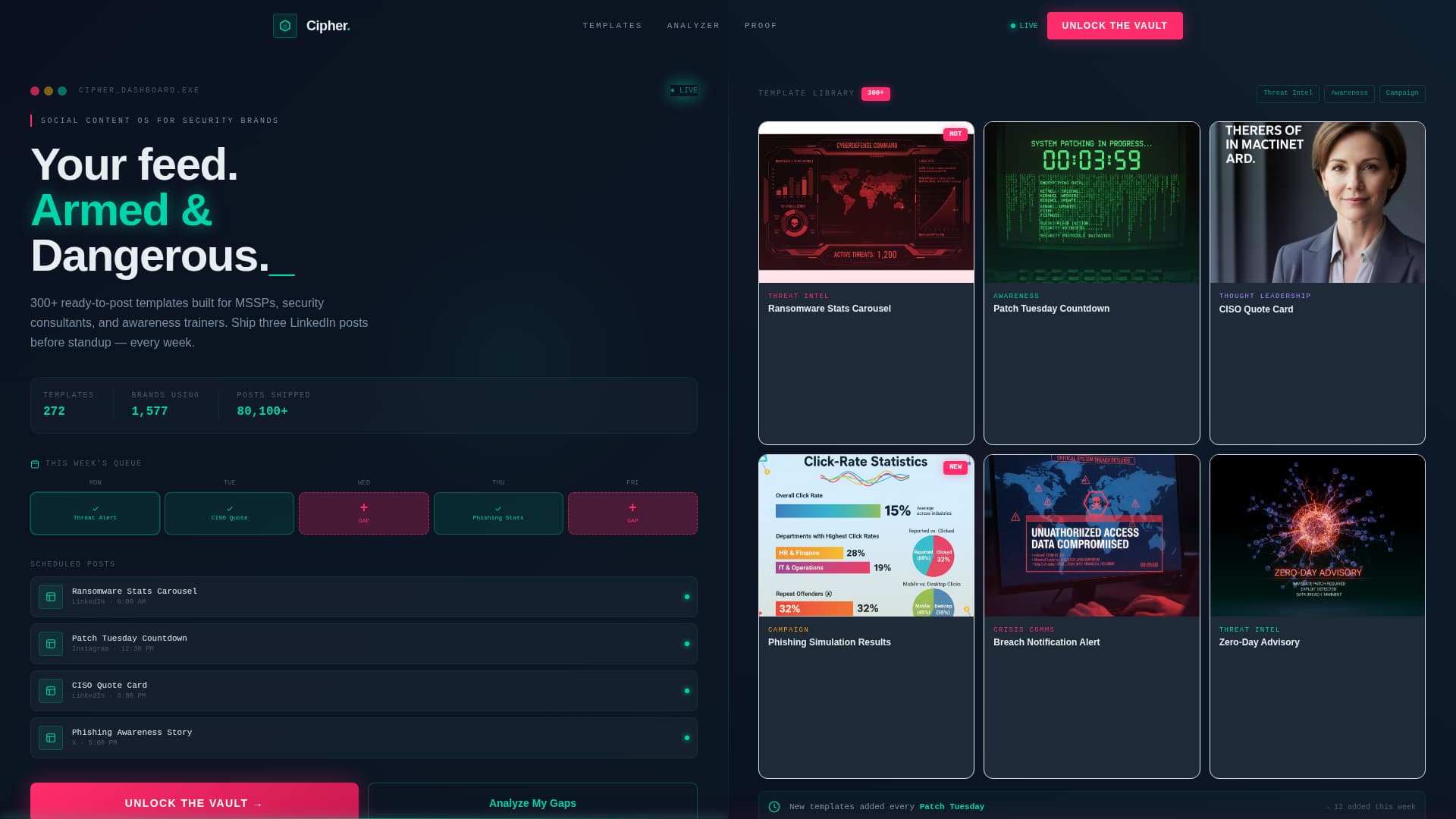 Cipher - Powerful Cybersecurity Landing Page Template