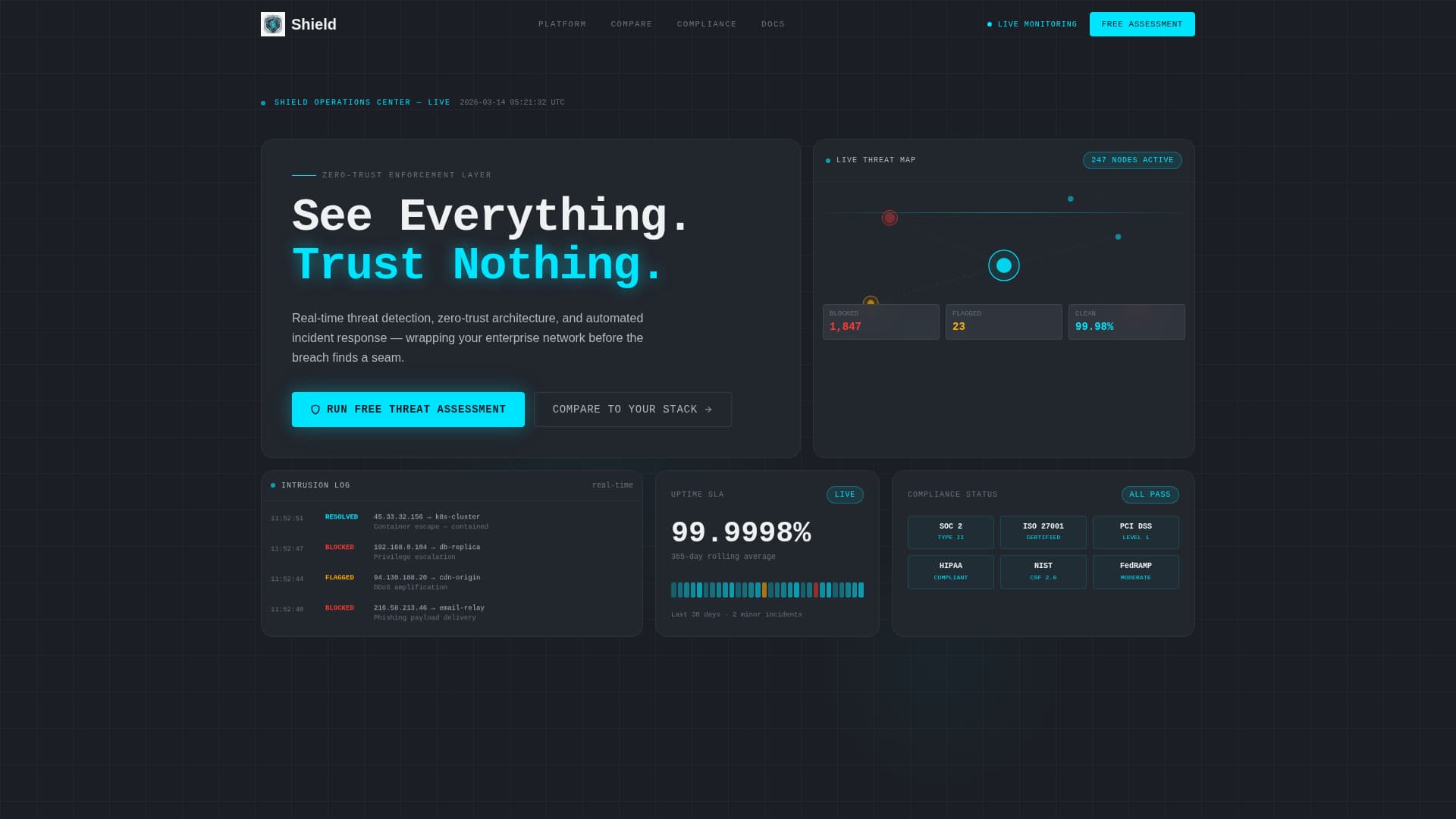 Rampart — InfoSec Platform Landing Page Template