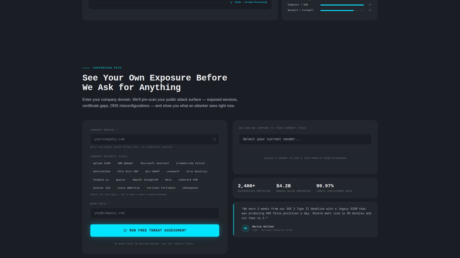 Rampart — InfoSec Platform Landing Page Template