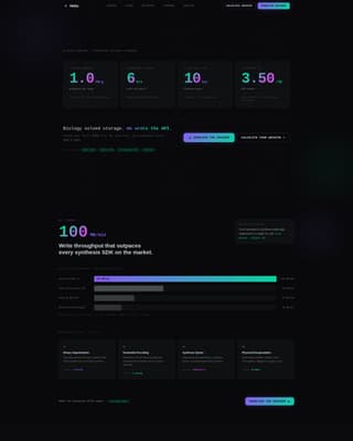 Helix - Powerful DNA Storage Landing Page Template