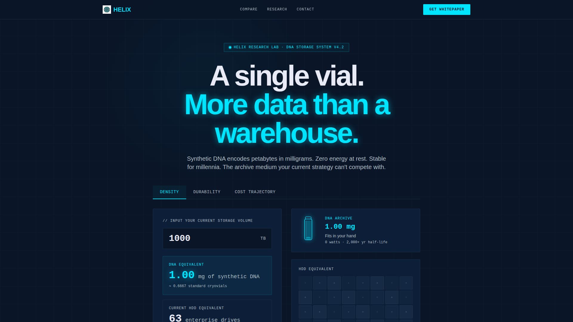 Genome — DNA Archive Landing Page Template