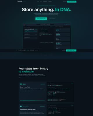 Encode - Powerful DNA Storage Landing Page Template