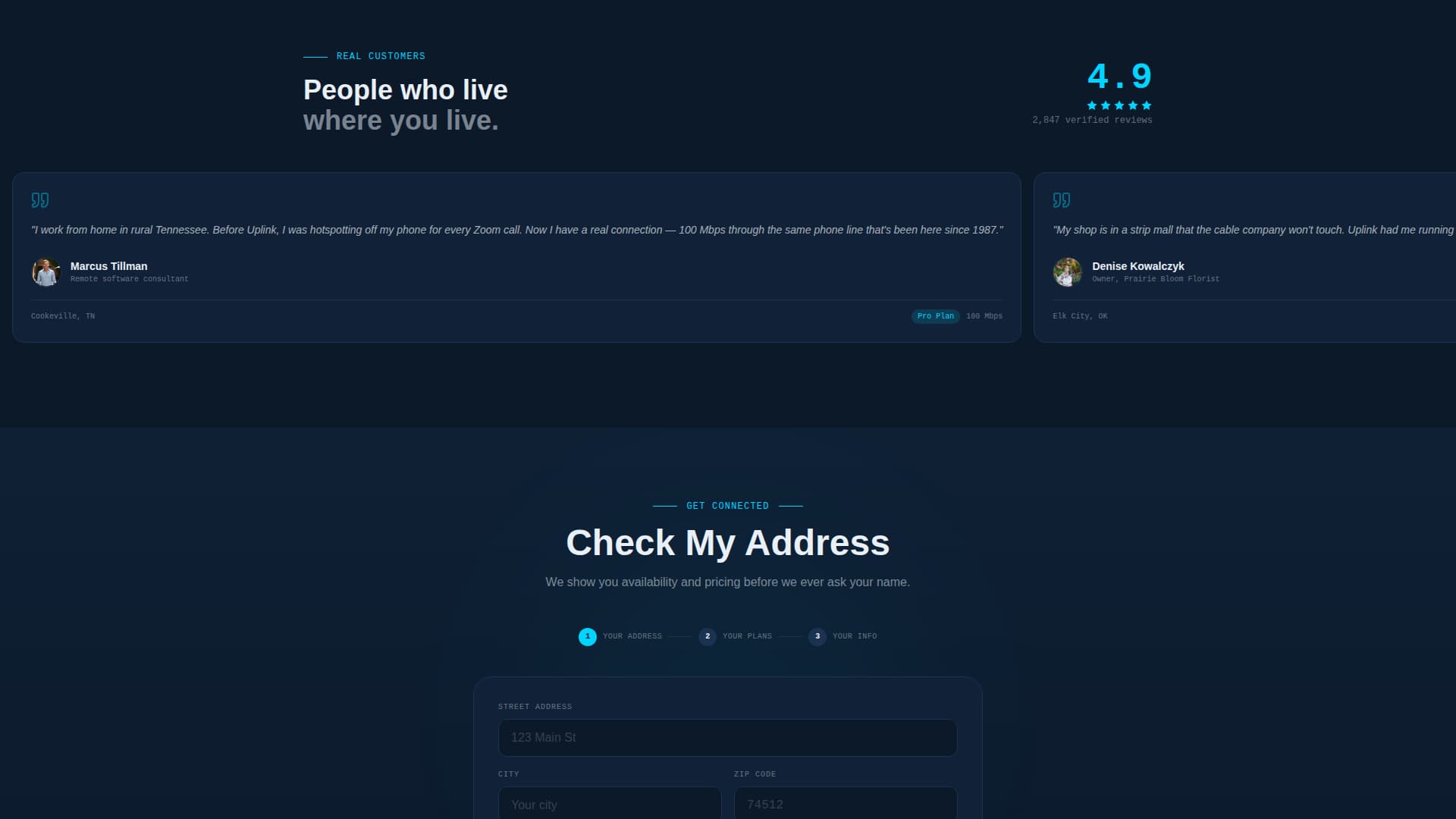 Uplink - High-Speed DSL Landing Page Template