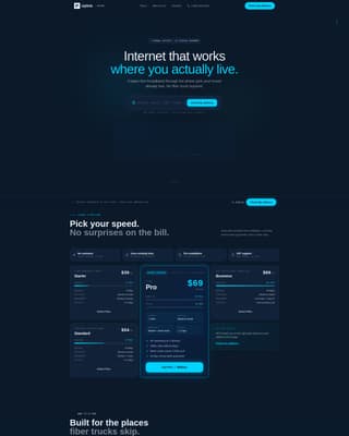 Specialist Internet Service Provider Pricing & Packages Website Template