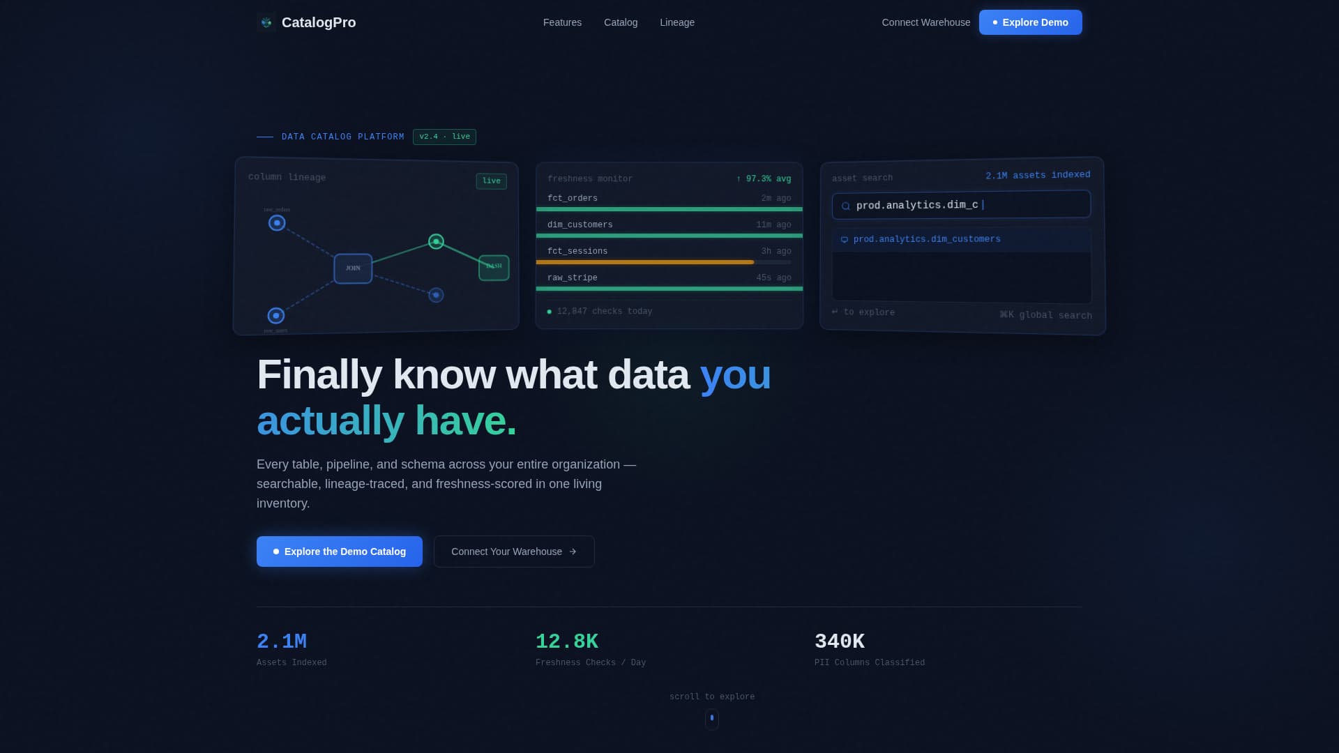 Catalog - Powerful Data Catalog Landing Page Template