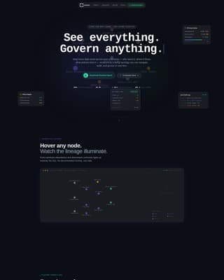 Govern - Powerful Data Governance Landing Page Template