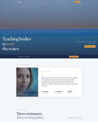 Swim Instructor Booking Website Template