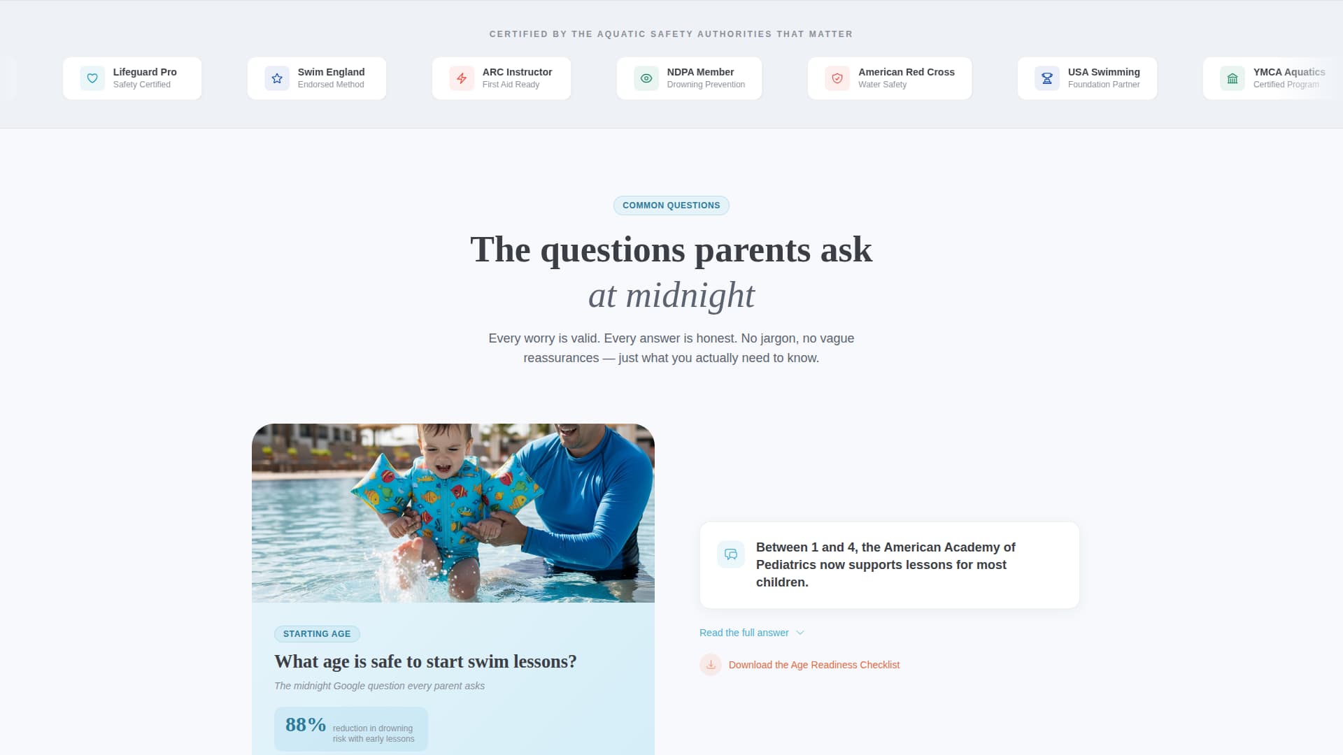 Stroke - Confident Swiminstructor Landing Page Template