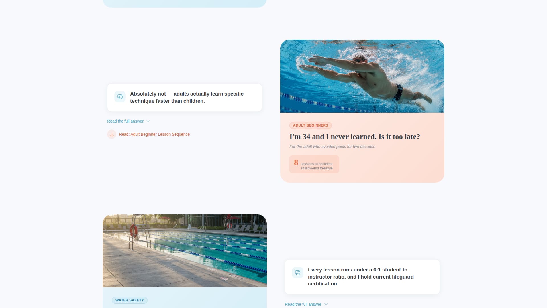 Stroke - Confident Swiminstructor Landing Page Template
