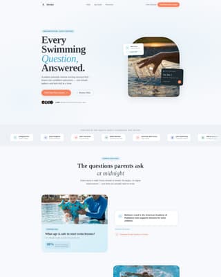 Stroke - Confident Swiminstructor Landing Page Template