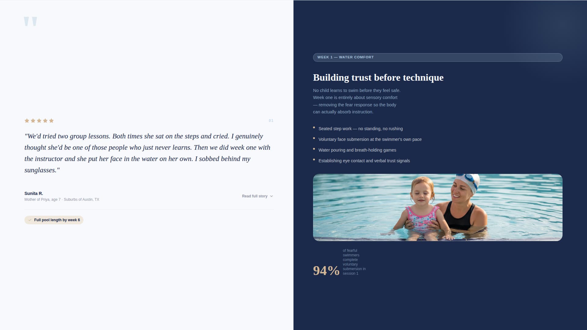 Stroke - Trusted Swiminstructor Landing Page Template
