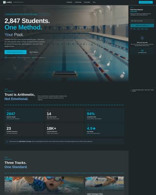 Lanes - Certified Swiminstructor Landing Page Template