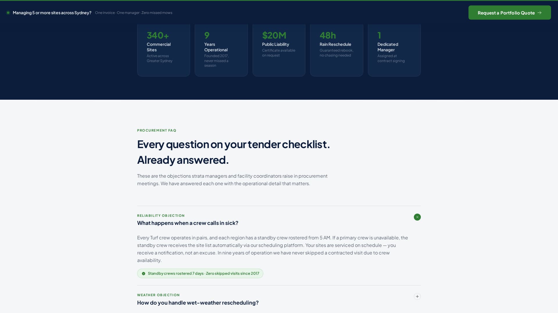 Turf - Authoritative Groundskeeping Landing Page Template