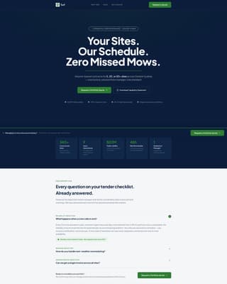Turf - Authoritative Groundskeeping Landing Page Template
